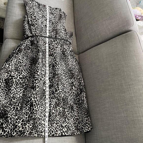 MaxMara Studio Sleeveless Animal Print A-Line Belted Dress Women's Size 8 Lined - Picture 9 of 9